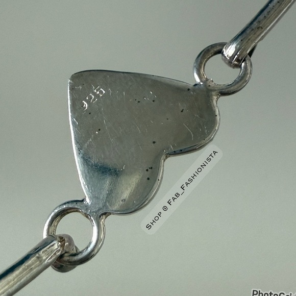 Sterling Silver Heart Bangle Bracelet - Picture 9 of 10
